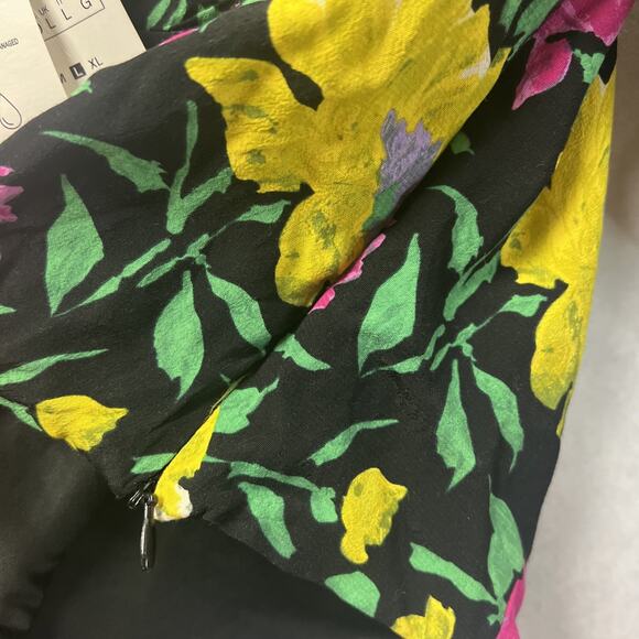 ZARA Floral Peasant Preppy Blouse Crop Top Size Large NWT - Picture 12 of 12